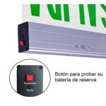 Señal color Verde de Emergencia Luz LED, Acrílico,UL