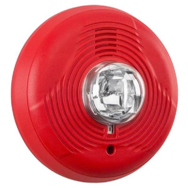 Sirena con luz estroboscopica para techo rojo