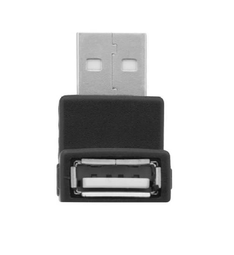Adaptador USB 2.0 macho a hembra en forma de L