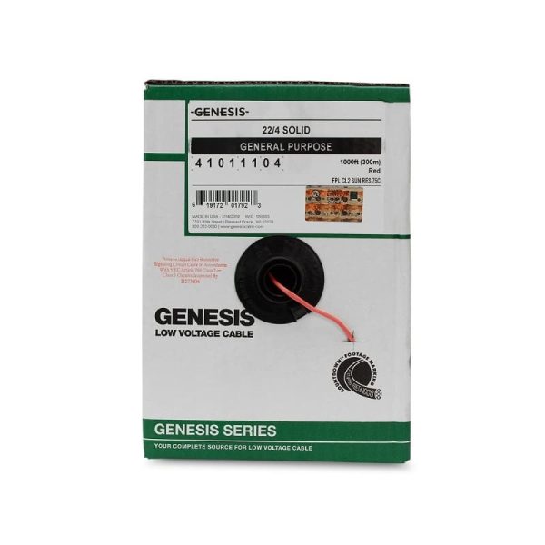 Cable de incendio FPLR 4x22AWG sólido rojo