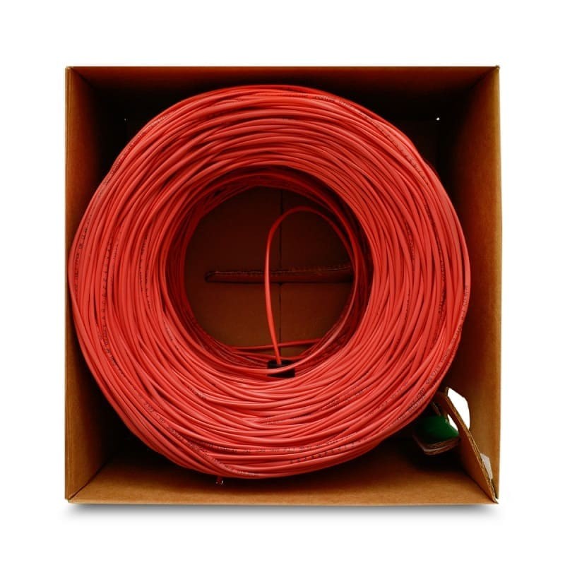 Cable FPLR 2x18AWG sólido rojo Rollo de 305mt