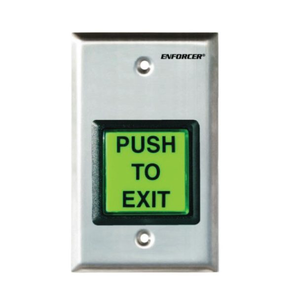 Botón de salida para puerta de acero inoxidable